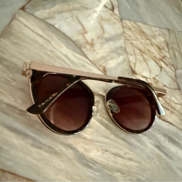 Tahari Brown and Gold Sunglasses main image 10